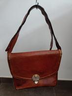 lederen handtas, Ophalen of Verzenden, Gebruikt, Bruin, Handtas