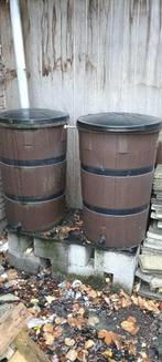 2 WATERVATTEN MET KRAANTJE, Tuin en Terras, Regentonnen, Ophalen, Kunststof, Gebruikt, Met kraantje