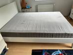 Lit + sommier 1m60 sur 2m, Huis en Inrichting, Slaapkamer | Bedden, Ophalen, Zo goed als nieuw, Twijfelaar, 200 cm