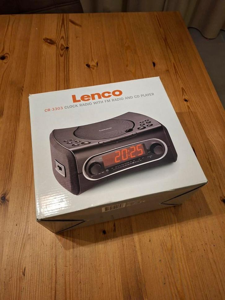 Retro Lenco CR-3303 Wekkerradio met CD-speler – In Originele, Audio, Tv en Foto, Radio's, Zo goed als nieuw, Radio, Met cd-speler