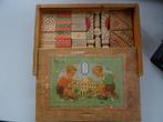 Houten blokkendoos vintage houten blokkendoos compleet 1950, Antiek en Kunst, Ophalen of Verzenden