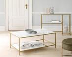 Moderne Salontafel + Sidetable + Spiegel set!, Maison & Meubles, Tables | Tables de salon, 150 à 200 cm, Métal, Rectangulaire