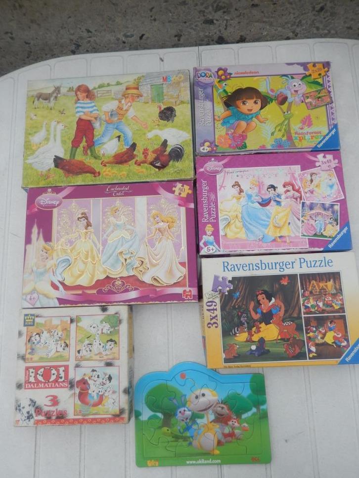 7 verschillende kinderpuzzels, Kinderen en Baby's, Speelgoed | Kinderpuzzels, Gebruikt, Ophalen of Verzenden