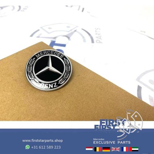 origineel Mercedes VOORBUMPER LOGO EMBLEEM ZWART AMG W176 W1, Auto-onderdelen, Carrosserie, Mercedes-Benz, Gebruikt, Ophalen of Verzenden