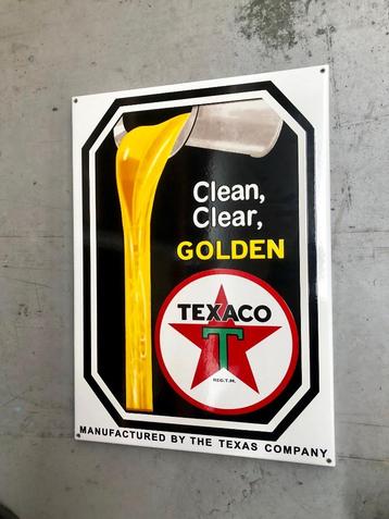 Enamel bord van Texaco 43 x 60 cm beschikbaar voor biedingen
