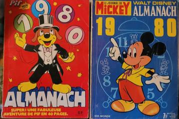 Almanach 1980 mickey et Pif disponible aux enchères