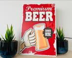 Metalen reclamebord Premium Beer, Nieuw, Reclamebord, Ophalen of Verzenden