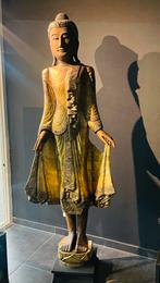 Buddha antiek verguld, Huis en Inrichting, Woonaccessoires | Boeddhabeelden, Ophalen, Zo goed als nieuw