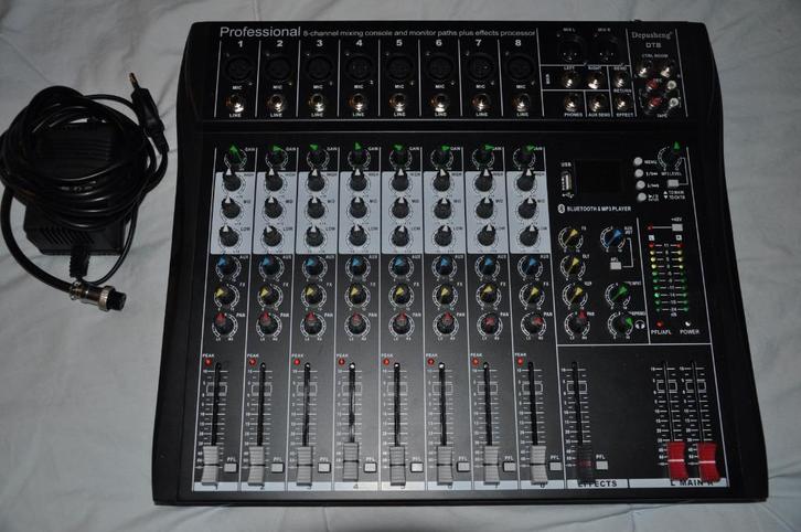 Table mixage Depusheng DT8, Muziek en Instrumenten, Mengpanelen, Nieuw, 5 tot 10 kanalen, Ophalen