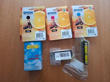 Epson 33 inktpatronen. beschikbaar voor biedingen