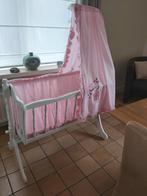 Wieg wit gelakt met bekleding, Kinderen en Baby's, Ophalen, Gebruikt, Minder dan 140 cm, 70 tot 85 cm