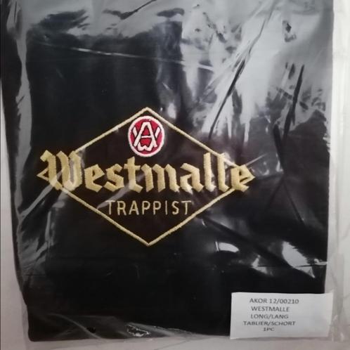 Splinternieuwe lange schort vn het biermerk Westmalle., Verzamelen, Biermerken, Nieuw, Ophalen of Verzenden