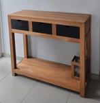 Massief houten teakhouten console
3 laden, Huis en Inrichting, Ophalen, Gebruikt, Teakhout