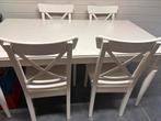 Zware eettafel en 4 stoelen, Huis en Inrichting, Ophalen, Zo goed als nieuw