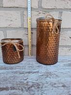 Sier vaasjes RIVERDALE ( bieden mag ), Ophalen, Oranje, Minder dan 50 cm, Glas