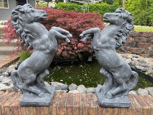 2 Steigerende Paarden, Tuin en Terras, Tuinbeelden, Nieuw, Dierenbeeld, Beton, Ophalen