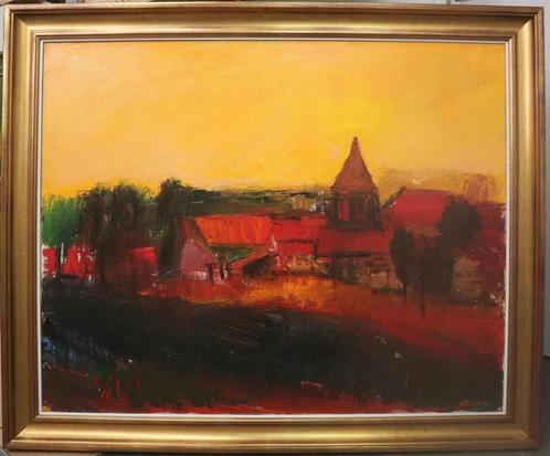 Walter Teunink, expressionistisch landschap, Antiek en Kunst, Kunst | Schilderijen | Klassiek, Ophalen