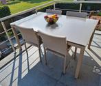 tuinset (tafel + stoelen), Ophalen, 4 zitplaatsen, Zo goed als nieuw, Wicker