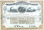 Delaware, Lackawanna & Western Railroad uit 1951, Ophalen of Verzenden, 1950 tot 1970, Certificaat van aandeel