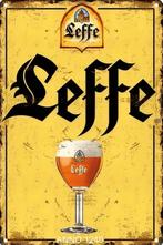 Metalen reclamebord Leffe blond - retro vintage mancave, Verzamelen, Ophalen of Verzenden, Zo goed als nieuw, Reclamebord, Plaat of Schild