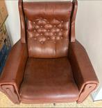 Fauteuil vintage 1970, Maison & Meubles, Fauteuils, Enlèvement, Comme neuf, Cuir