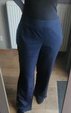Blauwe Pantalon streep 46 knopen onder aan Broekspijp, H&M, Maat 46/48 (XL) of groter, Nieuw, Lang