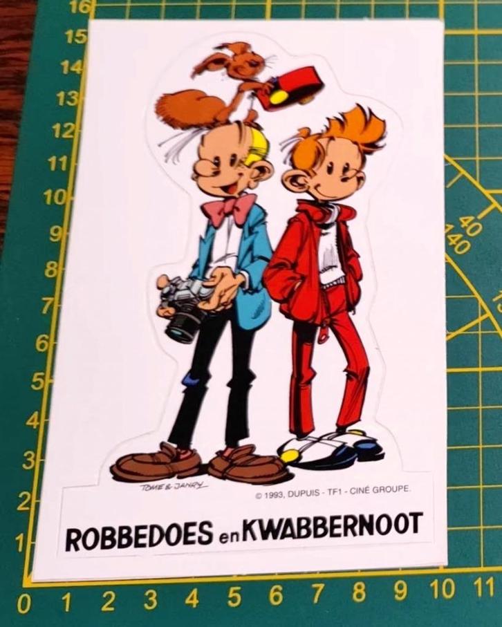 Sticker 1993 Dupuis Robbedoes en Kwabbernoot (Tome-Janry), Verzamelen, Stickers, Ophalen of Verzenden