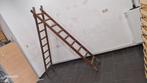 oude ladder dubbelschuifsysteem trap 2x240cm, Doe-het-zelf en Bouw, Ladder, Ophalen of Verzenden, Zo goed als nieuw