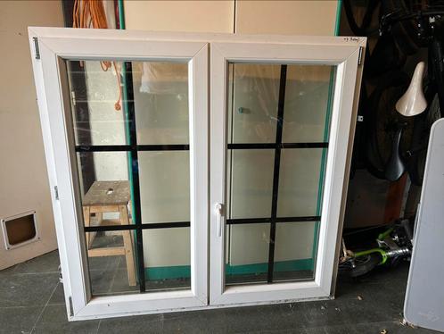 3 uitgebroken ramen te koop pvc aluplast  ideal 4000, Doe-het-zelf en Bouw, Glas en Ramen, Gebruikt, Gevelraam of Ruit, Ophalen