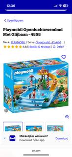 Playmobil openlucht zwembad met glijbaan 4858, Ophalen of Verzenden, Gebruikt, Complete set