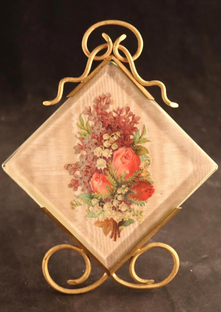 Antiek bronzen lijstje, Antiquités & Art, Antiquités | Accessoires de maison, Enlèvement ou Envoi