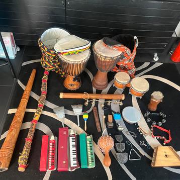 Heel veel percussie instrumenten (zie omschrijving), Enlèvement ou Envoi, Comme neuf