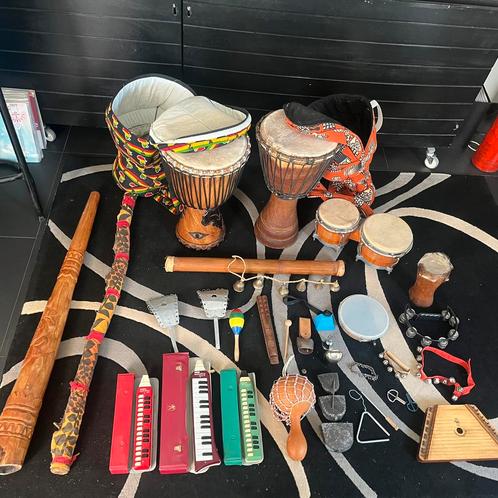 Heel veel percussie instrumenten (zie omschrijving), Muziek en Instrumenten, Percussie, Zo goed als nieuw, Ophalen of Verzenden