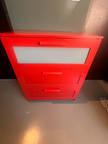 Commande 3 tiroirs rouge IKEA, Enlèvement, Utilisé