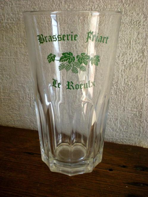 Brouw FRIART (St. Feuillien - Le Roeulx) 33 cl  Groene text, Verzamelen, Biermerken, Zo goed als nieuw, Glas of Glazen, Ophalen of Verzenden