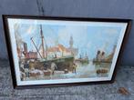 Chromolitho Visschershaven van Oostende Henri Cassiers, Ophalen