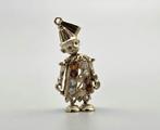 Vintage gouden clown hanger granaat en toermalijn.2025/708, Overige voorstellingen, Verzenden, Geel, Zo goed als nieuw