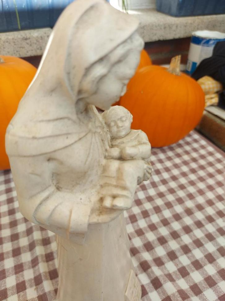 Maria beeld gips, Antiek en Kunst, Antiek | Religieuze voorwerpen, Ophalen of Verzenden