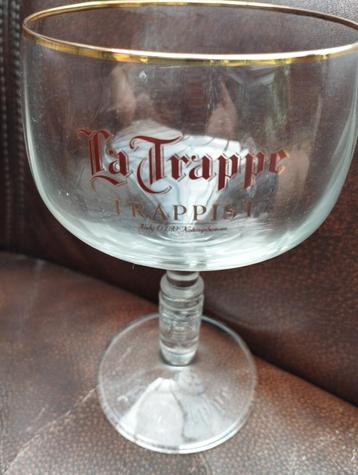 3 La Trappe Trappist glazen mooie inkepingen 33cl 16cm H 
