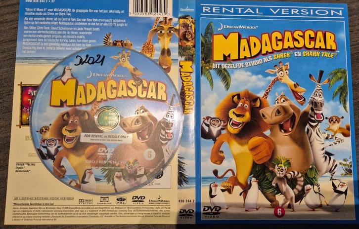 Madagascar (DVD), Cd's en Dvd's, Dvd's | Tekenfilms en Animatie, Gebruikt, Amerikaans, Tekenfilm, Alle leeftijden, Ophalen of Verzenden