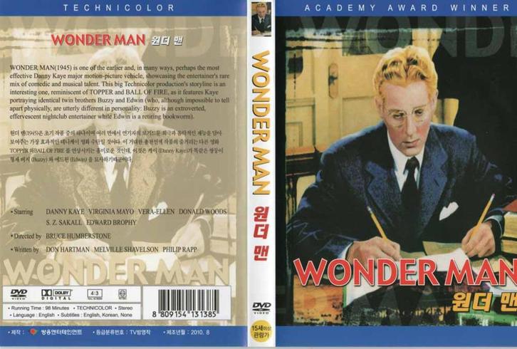 Wonder Man 1945 DVD met Danny Kaye, Virginia Mayo, Vera-Elle, Cd's en Dvd's, Dvd's | Klassiekers, Ophalen of Verzenden