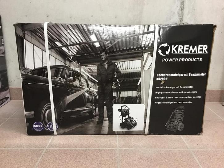 Kremer hogedrukreiniger op benzine, Tuin en Terras, Hogedrukreinigers, Nieuw, Benzine, Met regelbare waterdruk, Ophalen