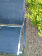 4 stoelen in textileen en inox, Ophalen, Zo goed als nieuw, Textileen