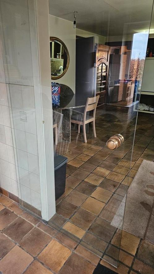 schuifdeur glas binnen 110x205, Doe-het-zelf en Bouw, Deuren en Vliegenramen, Gebruikt, Glas, Schuifdeur, Ophalen