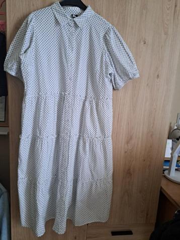 Luchtige 100% katoenen jurk, Wit, Maat 46/48 (XL) of groter, Ophalen of Verzenden, Zo goed als nieuw