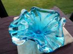 Coupelle vintage en verre bleu turquoise de Murano., Antiquités & Art, Enlèvement ou Envoi