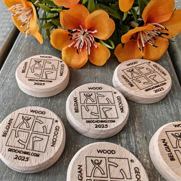 Geocaching  wooden coins, woodies, Hobby en Vrije tijd, Overige Hobby en Vrije tijd, Ophalen of Verzenden