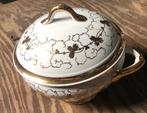 soepterrine met bloem motief in goud, Antiek en Kunst, Antiek | Servies los, Ophalen