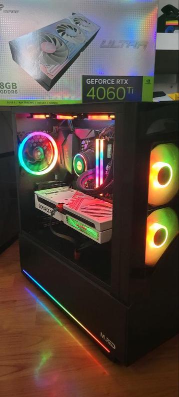 Rtx 4060ti + Ryzen 7 5800x gaming-pc beschikbaar voor biedingen