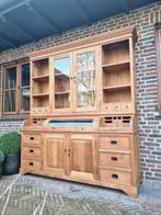 Teak buffetkast/vitrinekast GRATIS LEVERING, Ophalen, 200 cm of meer, Teakhout, 200 cm of meer